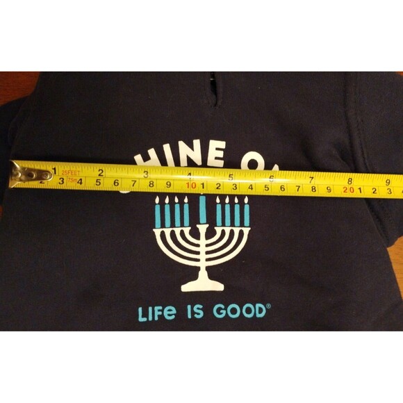 Life Is Good Dog Hoodie Holiday Sweater Hanukkah Menorah, Medium, Poodle Beagle - Picture 6 of 11